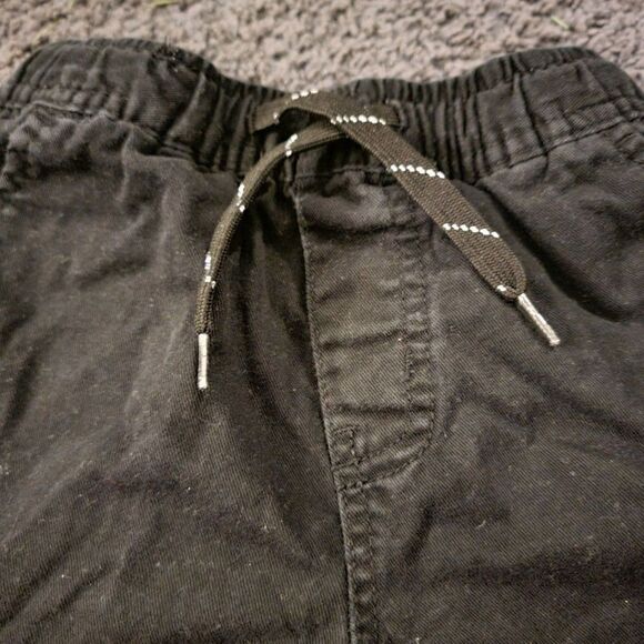 Canyon Club Boys Black 100% Cotton Pockets Drawstring Cargo Shorts Size 5 - Picture 7 of 8